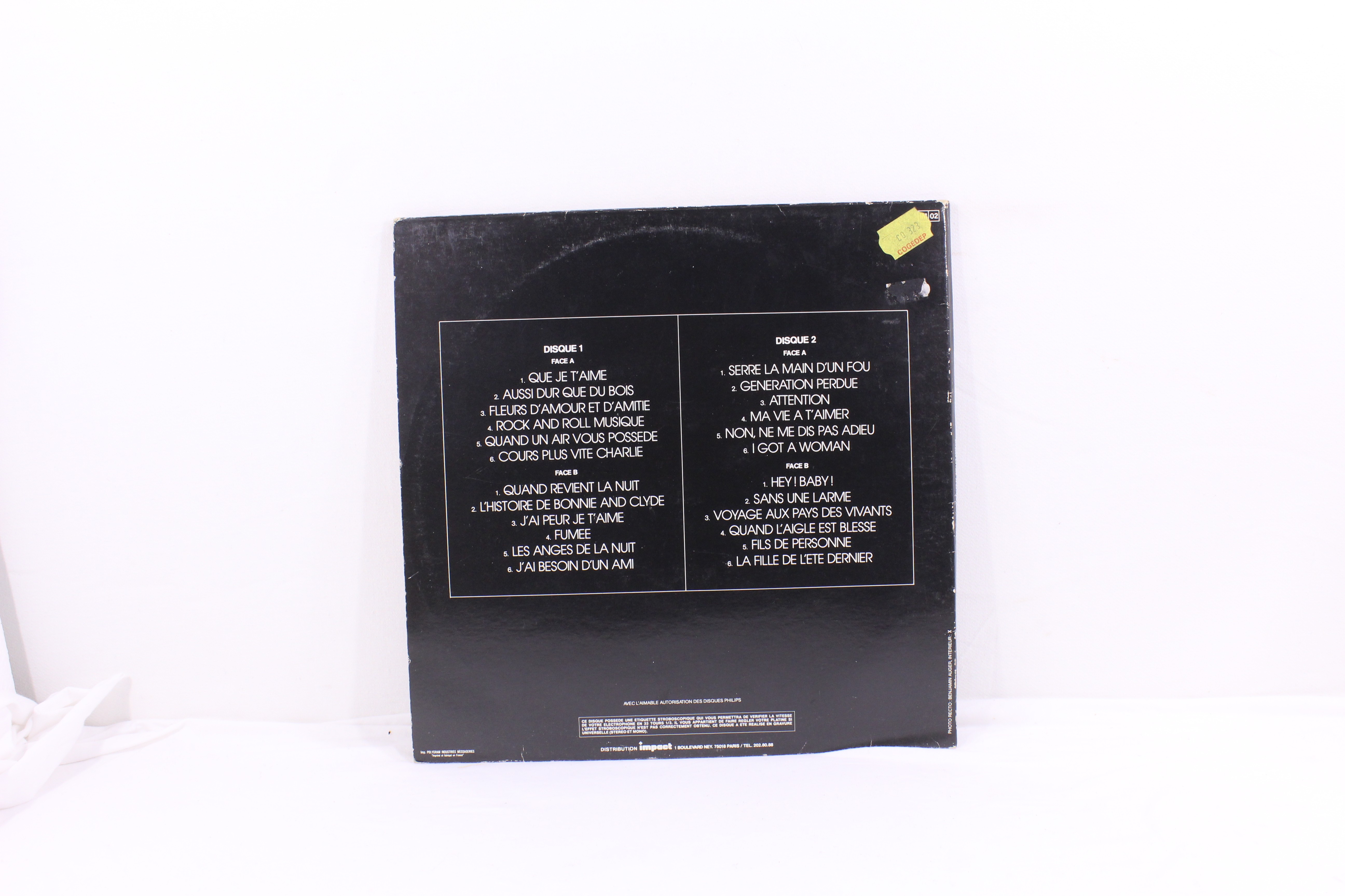 Double vinyle 33T Johnny Hallyday / Que Je T'aime — Impact 1977 Bon état - Vue 2 - 